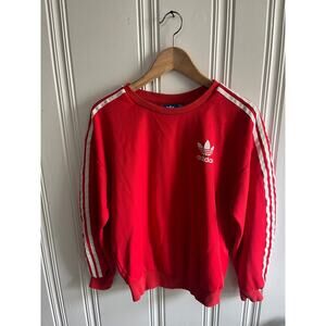 Adidas crew pull over red old school logo size xs